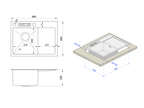 Черна кухненска мивка с ляво крило Nett NB-6045(L)