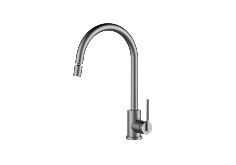 Графитен кухненски смесител с PVD покритие Nett EGr-22