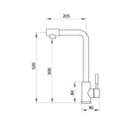 Златен кухненски смесител от неръждаема стомана за 1 вода Nett WG-33